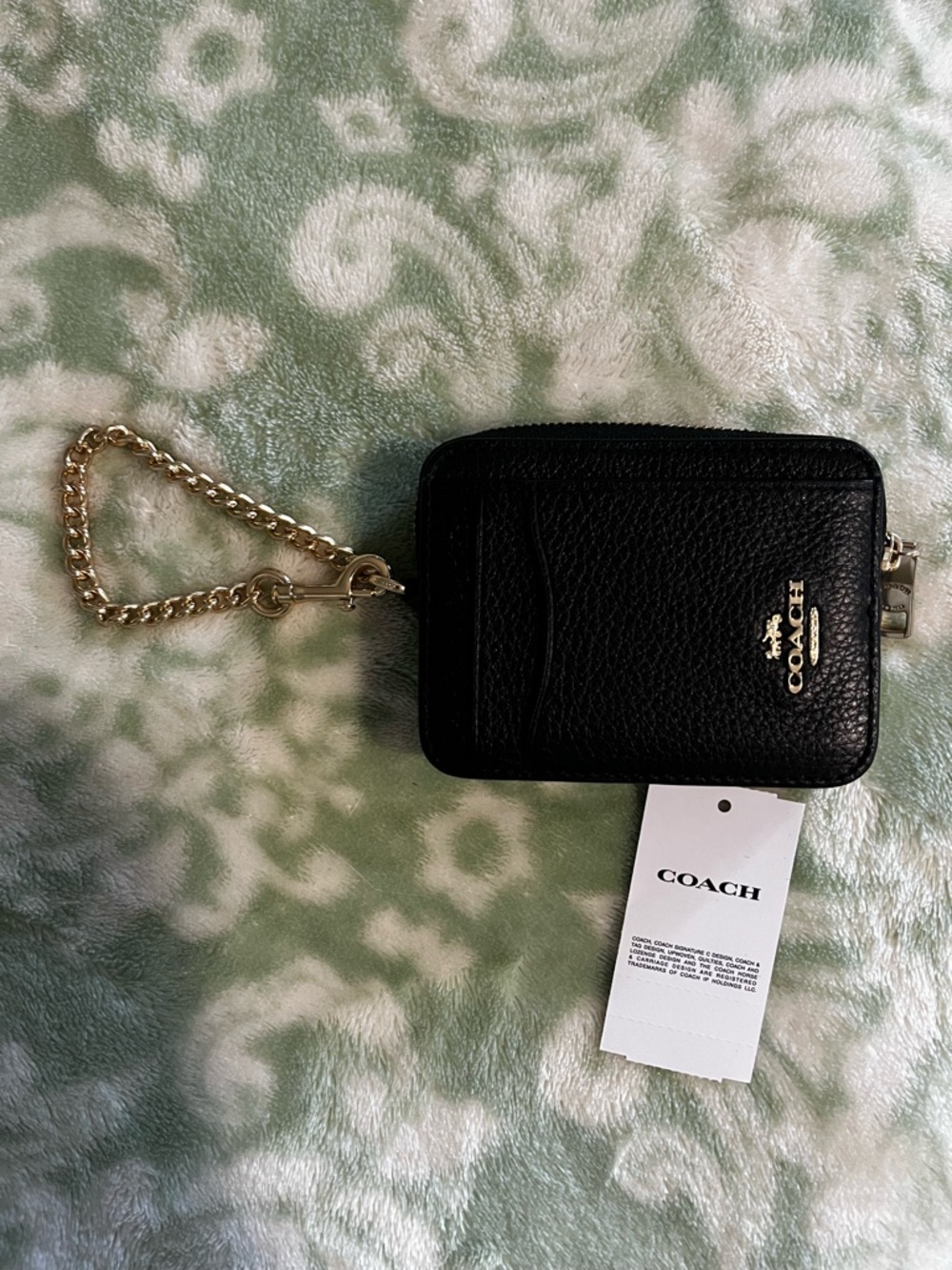 Coach zip card holder